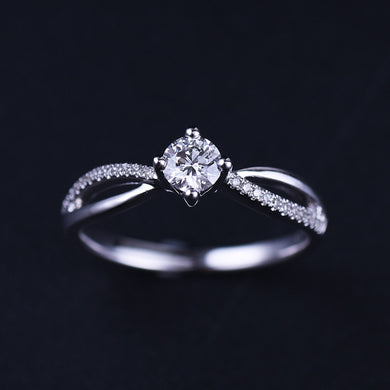 18K Gold Diamond Ring for Women K Gold Natural Diamond Jewelry Wedding and Engagement Jewellery for Lady Gift for Girl Proposal