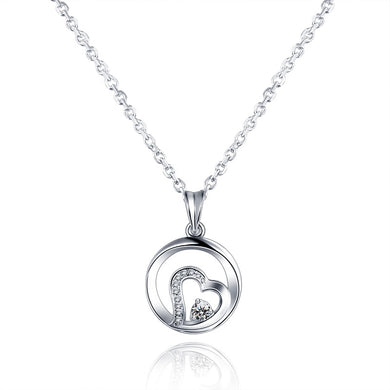 18K Gold Heart Diamond Pendant White Gold Diamond Necklace Set Genuine Rose Gold Gold Pendant Necklace