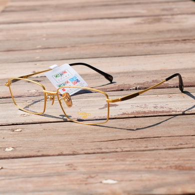 18K Gold  Pure Titanium Full Rim Eyeglass Frames Men optical Rx able Glasses