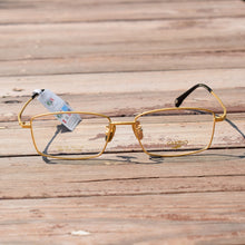 Load image into Gallery viewer, 18K Gold  Pure Titanium Full Rim Eyeglass Frames Men optical Rx able Glasses