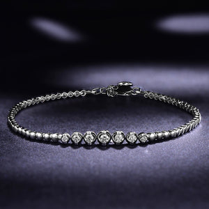 18K White Gold Diamond Bracelet 0.05+0.18ct Natural Diamond Jewelry Handmade Wedding Jewellery for Women