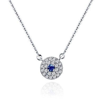 18K White Gold Sapphire Diamond Necklace Customized Set of Diamond Chain Necklace Rose Gold Gold Pendant