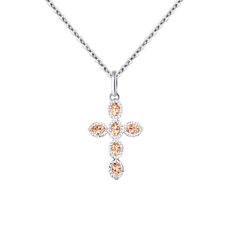 18K color gold necklace chain clavicle custom genuine and white rose gold platinum pendant