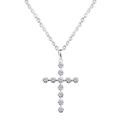 18K gold diamond pendant cross diamond necklace genuine custom rose gold necklace pendant