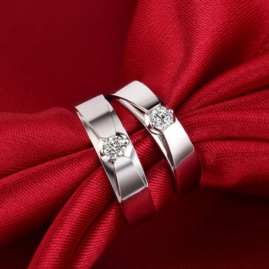18ct Gold 0.15+0.15ct Diamond Couple Set Rings Wedding Bands Engagement Rings for Men Women Free DHL Shipping