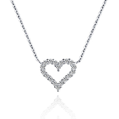 18k gold and white gold heart-shaped diamond necklace color gold group set diamond pendant chain lock chain genuine custom