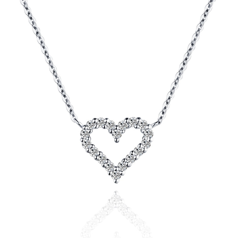 18k gold and white gold heart-shaped diamond necklace color gold group set diamond pendant chain lock chain genuine custom