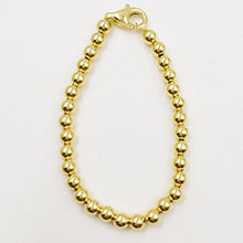 Load image into Gallery viewer, 18k yellow gold or rose gold bead strand bracelet for new baby girls womens trandy bracelet for career women
