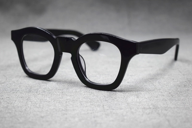 1960's Japan Handmade Italy Acetate Eyeglass Frames clear lens Glasses Myopia Rx able Full Rim
