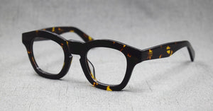 1960's Japan Handmade Italy Acetate Eyeglass Frames clear lens Glasses Myopia Rx able Full Rim