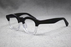 1960's Japan Handmade Italy Acetate Eyeglass Frames clear lens Glasses Myopia Rx able Full Rim