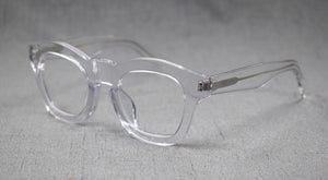 1960's Japan Handmade Italy Acetate Eyeglass Frames clear lens Glasses Myopia Rx able Full Rim