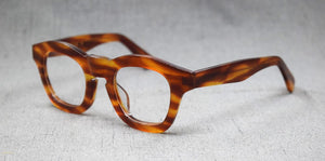 1960's Japan Handmade Italy Acetate Eyeglass Frames clear lens Glasses Myopia Rx able Full Rim