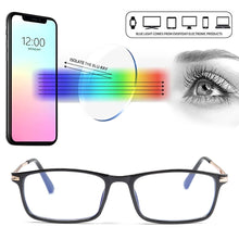Load image into Gallery viewer, 1PC Anti Blue-ray Reading Glasses Metal Frame Presbyopic Glasses  Men&#39;s Business Far Sight Eyewear Vision Care +1.0~+4.0