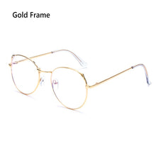 Load image into Gallery viewer, 1PC Cute Cat Ears Glasses Anti-Blue Light Eye Protection Ultra Light Round Circle Frame Eyewear Metal Gaming Computer Goggles