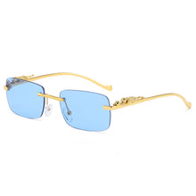 Load image into Gallery viewer, 1PC Rectangle Rimless Sunglasses Retro Cheetah Women Sun Glasses Men Shades UV400 Eyewear Summer Outdoor Eyeglasses