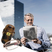 Load image into Gallery viewer, 1PC Mini Foldable Reading Glasses Metal Full Frame Case Eyeglass +1.00 to +4.00 gafas de sol очки солнечные женские