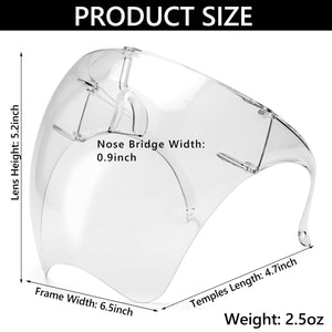 1PC Creative Elegant Oversized Anti-Fog Goggles Sunglasses Visor UV Protective Cover Daily Entertainment Eyewear