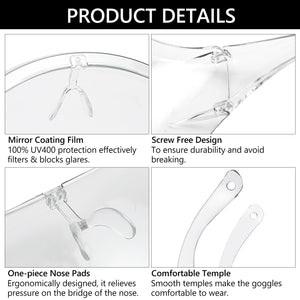 1PC Creative Elegant Oversized Anti-Fog Goggles Sunglasses Visor UV Protective Cover Daily Entertainment Eyewear
