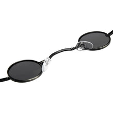 Load image into Gallery viewer, 1PC Retro UV400 Mini Sunglasses Round Men Metal Alloy Frame Resin Lenses Gold Black Red Small Round Framed Sun glasses