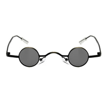 Load image into Gallery viewer, 1PC Retro UV400 Mini Sunglasses Round Men Metal Alloy Frame Resin Lenses Gold Black Red Small Round Framed Sun glasses