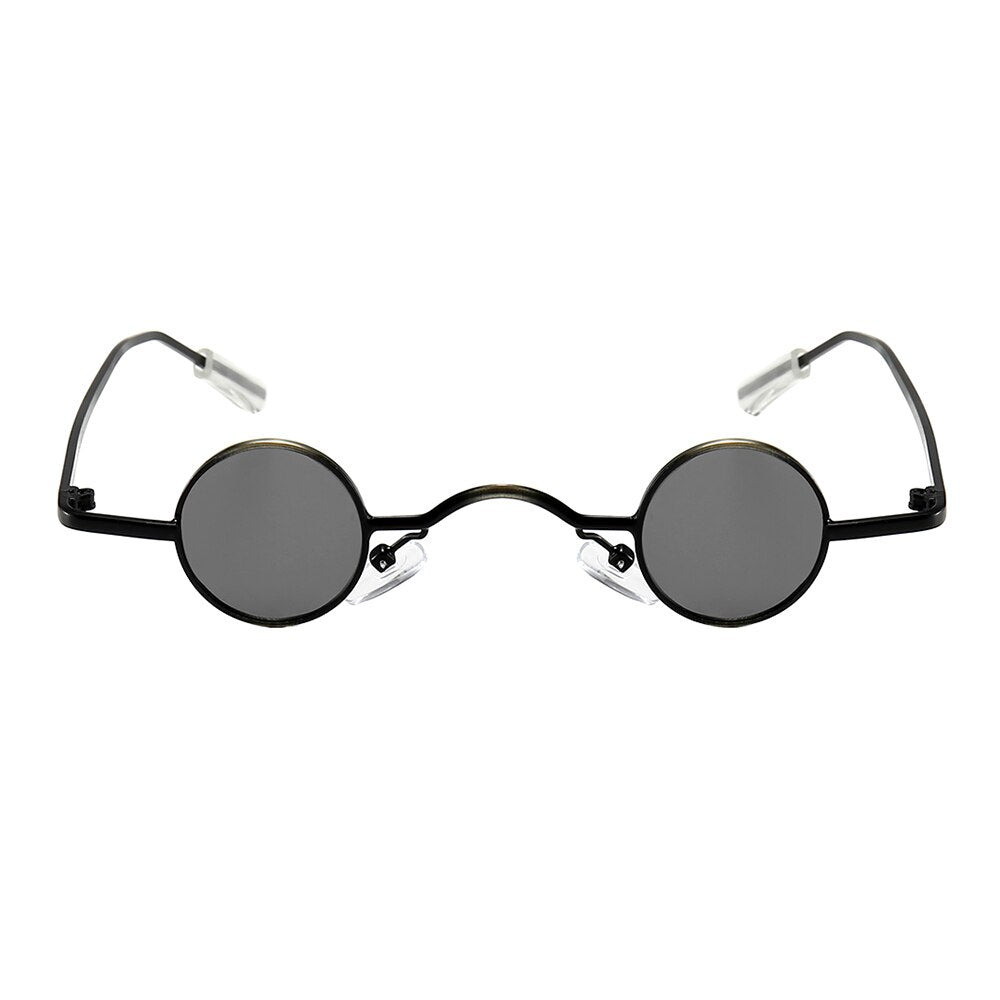1PC Retro UV400 Mini Sunglasses Round Men Metal Alloy Frame Resin Lenses Gold Black Red Small Round Framed Sun glasses