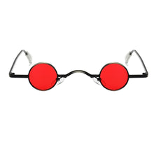 Load image into Gallery viewer, 1PC Retro UV400 Mini Sunglasses Round Men Metal Alloy Frame Resin Lenses Gold Black Red Small Round Framed Sun glasses