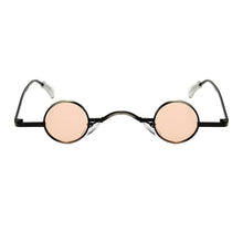 Load image into Gallery viewer, 1PC Retro UV400 Mini Sunglasses Round Men Metal Alloy Frame Resin Lenses Gold Black Red Small Round Framed Sun glasses