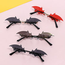 Carica l'immagine nel visualizzatore di Gallery, 1PC Unisex Sunglasses Rimless Retro Bat Shape True Film Sun Glasses UV400 Trending Narrow Eyewear Streetwear  Accessories