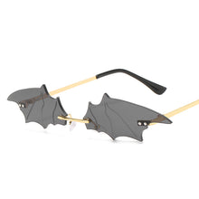 Load image into Gallery viewer, 1PC Unisex Sunglasses Rimless Retro Bat Shape True Film Sun Glasses UV400 Trending Narrow Eyewear Streetwear Accessories