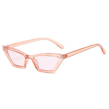 Carica l'immagine nel visualizzatore di Gallery, 1PC Unisex Sunglasses Rimless Retro Bat Shape True Film Sun Glasses UV400 Trending Narrow Eyewear Streetwear  Accessories
