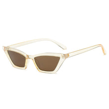Carica l'immagine nel visualizzatore di Gallery, 1PC Unisex Sunglasses Rimless Retro Bat Shape True Film Sun Glasses UV400 Trending Narrow Eyewear Streetwear  Accessories