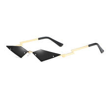 Carica l'immagine nel visualizzatore di Gallery, 1PC Unisex Sunglasses Rimless Retro Bat Shape True Film Sun Glasses UV400 Trending Narrow Eyewear Streetwear  Accessories
