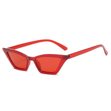 Carica l'immagine nel visualizzatore di Gallery, 1PC Unisex Sunglasses Rimless Retro Bat Shape True Film Sun Glasses UV400 Trending Narrow Eyewear Streetwear  Accessories
