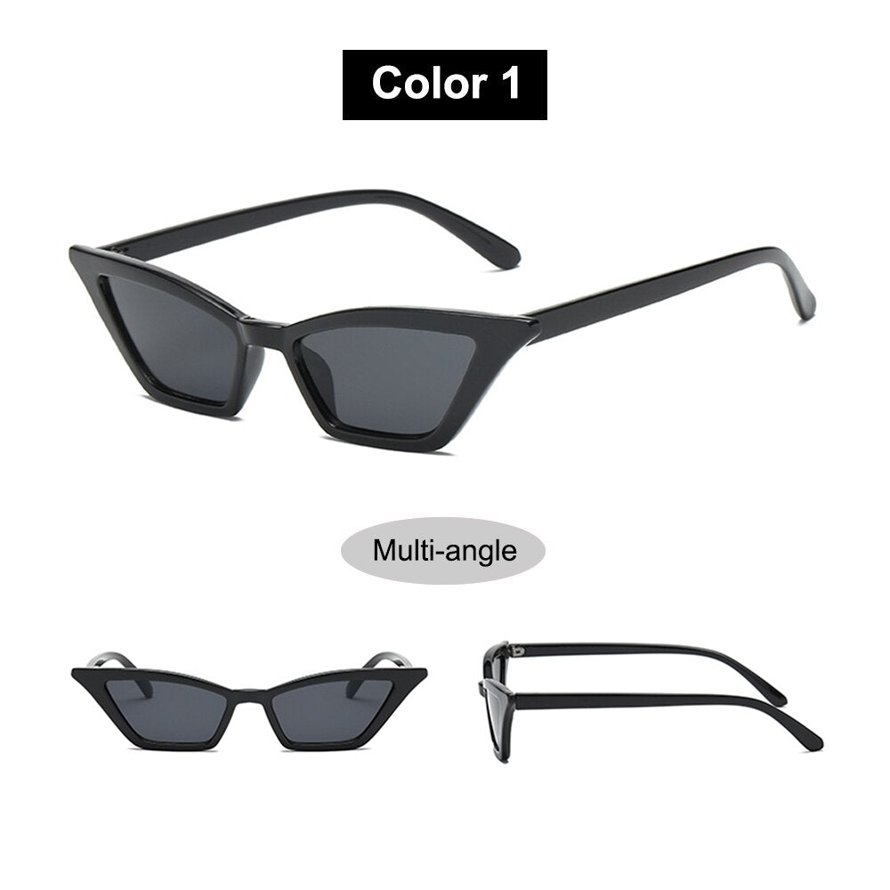 1PC Unisex Vintage Cat Eye Sunglasses Small Frame UV400 Shades Sun Glasses Party Travel Streetwear Eyewear Great Gift