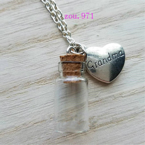 1PCS Memorial Necklace family member, Urn Vial Necklace for Ashes, Cremation Jewelry