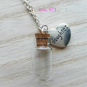 1PCS Memorial Necklace family member, Urn Vial Necklace for Ashes, Cremation Jewelry