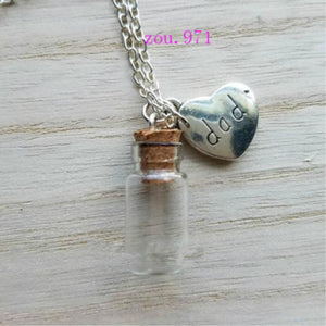1PCS Memorial Necklace family member, Urn Vial Necklace for Ashes, Cremation Jewelry