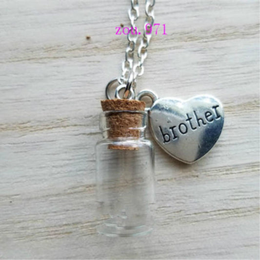 1PCS Memorial Necklace family member, Urn Vial Necklace for Ashes, Cremation Jewelry