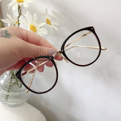 1PCS Optical Glasses Frame Women Men Round Oversized Eyeglasses Frames Metal Spectacles Clear Lenses Glasses 2023NEW