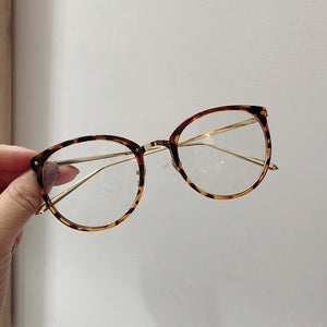 1PCS Optical Glasses Frame Women Men Round Oversized Eyeglasses Frames Metal Spectacles Clear Lenses Glasses 2023NEW