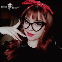 Load image into Gallery viewer, 1PCs Cat Eyes Glasses Frames Women Eyewear Men Vintage Clear Optical Eyeglasses Unisex Black Pink Frame