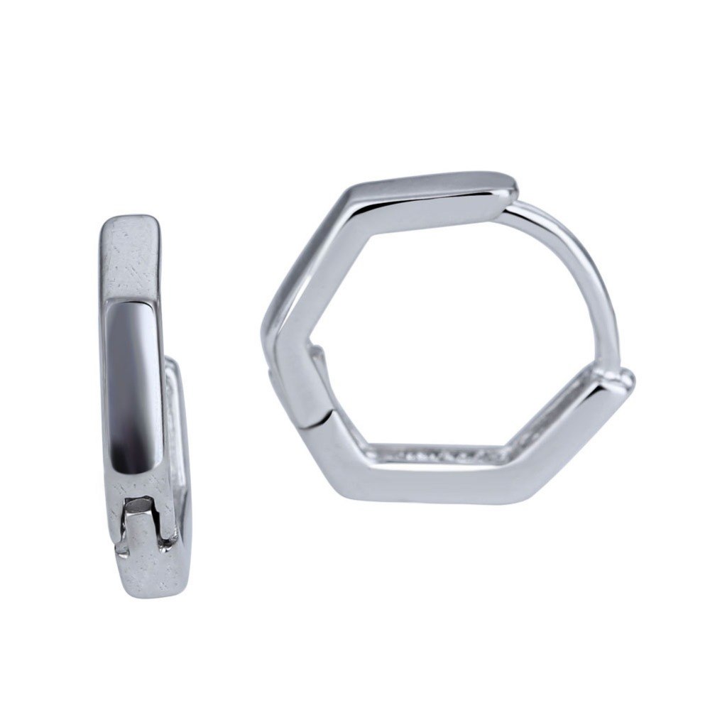 1Pair! Jewelry Accessrioes Fashion Simple Style Silver Plated Buckle Earrings Ear Studs