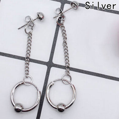 1Pc BTS Bangtan Boys Album Stainless Steel Chain Stud Earrings Korean Jewelry Accessories For Men And Women Earring