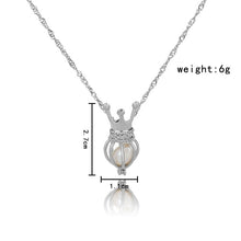 Load image into Gallery viewer, 1Pcs Silver Plated Cage Pearl Bead Pendant Loceket Necklace Love Wish Natural Pearl Oyster Pearl Locket DIY Necklace for Women