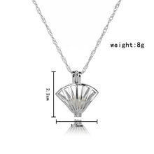 Load image into Gallery viewer, 1Pcs Silver Plated Cage Pearl Bead Pendant Loceket Necklace Love Wish Natural Pearl Oyster Pearl Locket DIY Necklace for Women