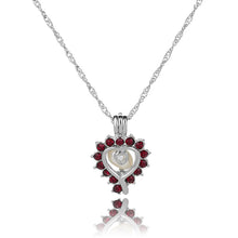 Load image into Gallery viewer, 1Pcs Silver Plated Cage Pearl Bead Pendant Loceket Necklace Love Wish Natural Pearl Oyster Pearl Locket DIY Necklace for Women
