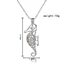 Load image into Gallery viewer, 1Pcs Silver Plated Cage Pearl Bead Pendant Loceket Necklace Love Wish Natural Pearl Oyster Pearl Locket DIY Necklace for Women