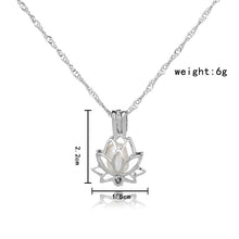 Load image into Gallery viewer, 1Pcs Silver Plated Cage Pearl Bead Pendant Loceket Necklace Love Wish Natural Pearl Oyster Pearl Locket DIY Necklace for Women