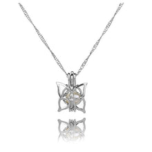 Load image into Gallery viewer, 1Pcs Silver Plated Cage Pearl Bead Pendant Loceket Necklace Love Wish Natural Pearl Oyster Pearl Locket DIY Necklace for Women